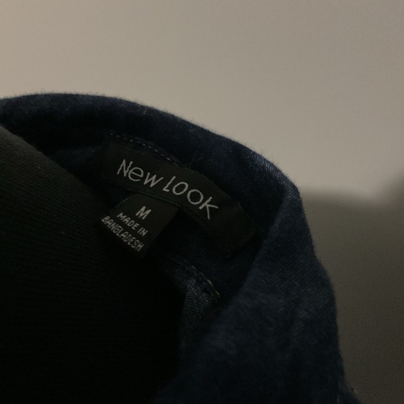 Dark Blue Denim Button-Up Shirt - Picture 4 of 4